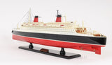 11" Black and Red SS France Boat Hand Painted Decorative Boat - Homeroots - Flyclothing LLC