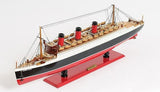 5" Black and Red RMS Queen Mary Boat Hand Painted Decorative Boat - Homeroots - Flyclothing LLC