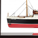 16" Black and Red RMS Queen Mary Medium Display Case Boat Hand Painted Decorative Boat - Homeroots - Flyclothing LLC