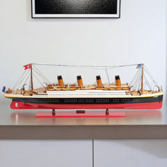 19" Black and Red Hand Painted Sculpture