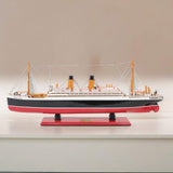 13" Black and Red RMS Empress of Ireland Boat Hand Painted Decorative Boat - Homeroots - Flyclothing LLC