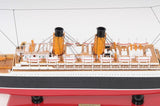 13" Black and Red RMS Empress of Ireland Boat Hand Painted Decorative Boat - Homeroots - Flyclothing LLC