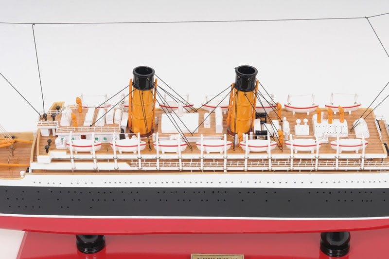 13" Black and Red RMS Empress of Ireland Boat Hand Painted Decorative Boat - Homeroots - Flyclothing LLC