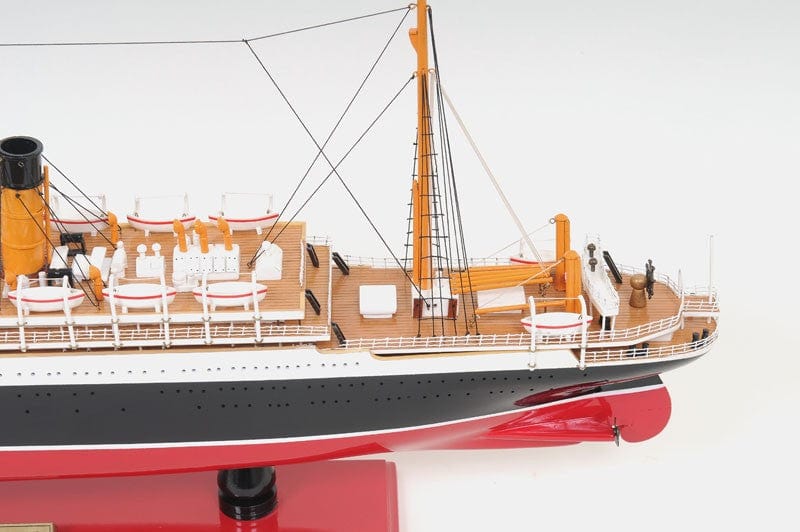 13" Black and Red RMS Empress of Ireland Boat Hand Painted Decorative Boat - Homeroots - Flyclothing LLC
