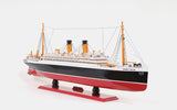 13" Black and Red RMS Empress of Ireland Boat Hand Painted Decorative Boat - Homeroots - Flyclothing LLC