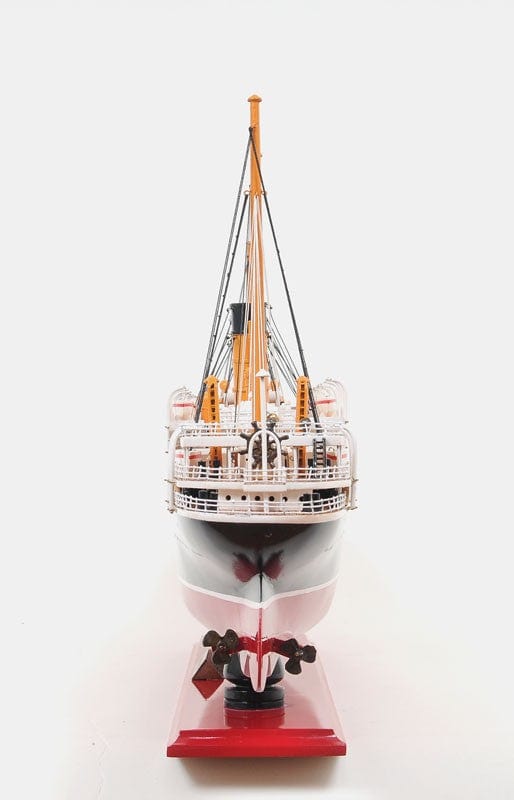 13" Black and Red RMS Empress of Ireland Boat Hand Painted Decorative Boat - Homeroots - Flyclothing LLC