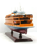11" Maroon Staten Island Ferry Boat Hand Painted Decorative Boat - Homeroots