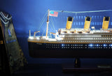 13" Black and White 1912 RMS Titanic Lights Boat Hand Painted Decorative Boat - Homeroots