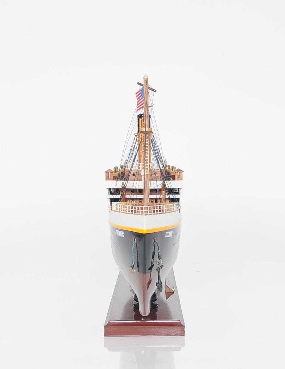 13" Black and White 1912 RMS Titanic Lights Boat Hand Painted Decorative Boat - Homeroots - Flyclothing LLC