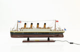 13" Black and White 1912 RMS Titanic Lights Boat Hand Painted Decorative Boat - Homeroots - Flyclothing LLC