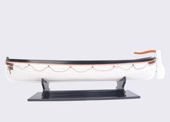 6" Brown and White RMS Titanic Lifeboat Hand Painted Decorative Boat - Homeroots