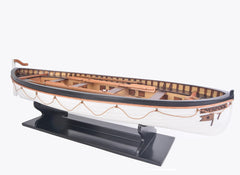 6" Brown and White RMS Titanic Lifeboat Hand Painted Decorative Boat - Homeroots