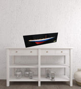 12" Blue and Red Rainbow Half-Hull Hand Painted Decorative Boat - Homeroots - Flyclothing LLC