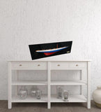 12" Blue and Red Rainbow Half-Hull Hand Painted Decorative Boat - Homeroots