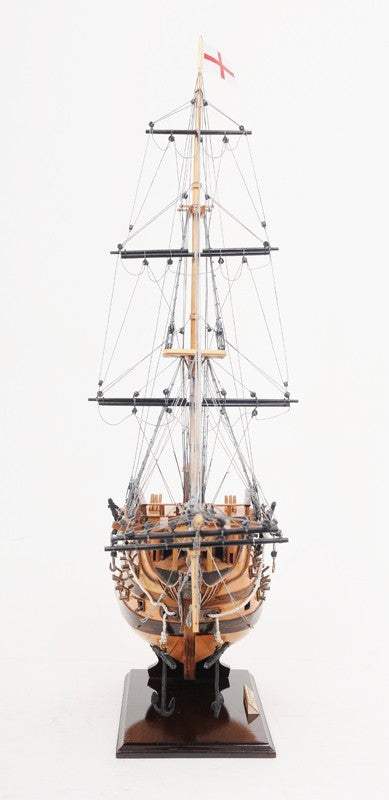 29" Wood Brown HMS Victory Bow Section Hand Painted Decorative Boat - Homeroots - Flyclothing LLC