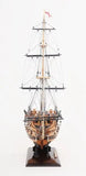 29" Wood Brown HMS Victory Bow Section Hand Painted Decorative Boat - Homeroots