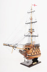 29" Wood Brown HMS Victory Bow Section Hand Painted Decorative Boat - Homeroots - Flyclothing LLC
