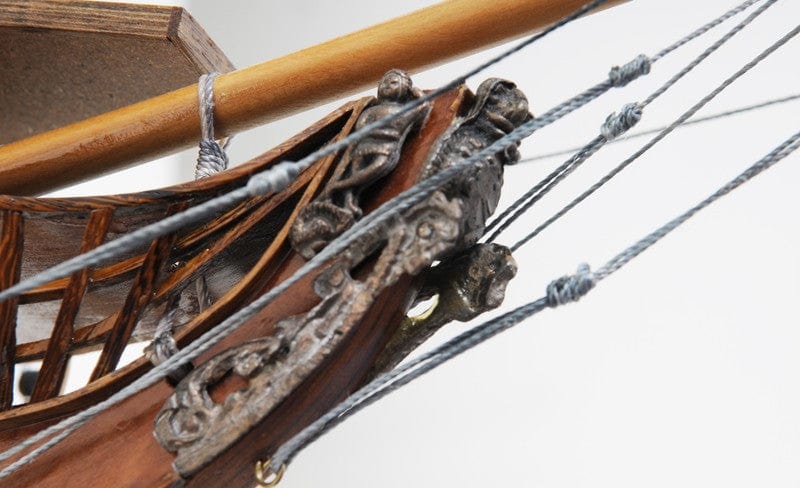 29" Wood Brown HMS Victory Bow Section Hand Painted Decorative Boat - Homeroots - Flyclothing LLC