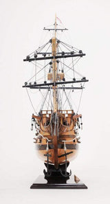 29" Wood Brown HMS Victory Bow Section Hand Painted Decorative Boat - Homeroots - Flyclothing LLC