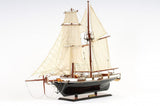 26" Black and White 1847 Harvey Hand Painted Decorative Boat - Homeroots - Flyclothing LLC