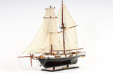 26" Black and White 1847 Harvey Hand Painted Decorative Boat - Homeroots