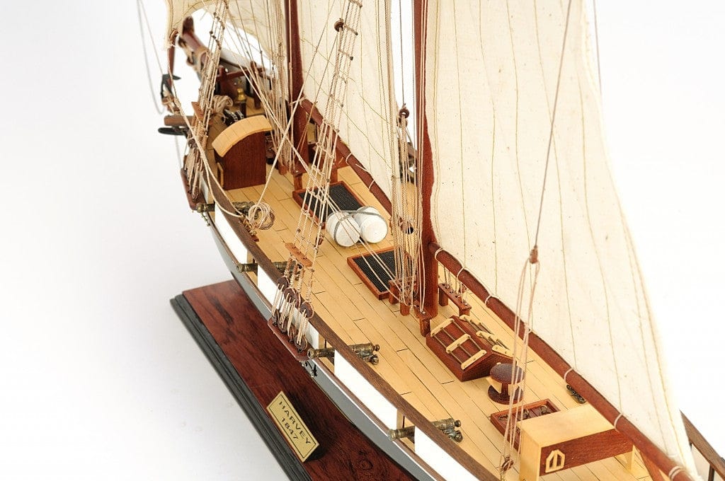 26" Black and White 1847 Harvey Hand Painted Decorative Boat - Homeroots - Flyclothing LLC