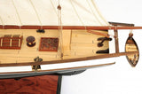 26" Black and White 1847 Harvey Hand Painted Decorative Boat - Homeroots - Flyclothing LLC