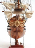 18" Wood Brown San Felipe 1690 Small Boat Hand Painted Decorative Boat - Homeroots
