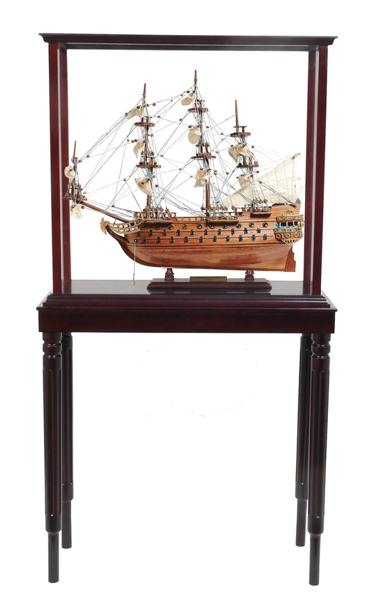50" Wood Brown San Felipe Hand Painted Sculpture with Case - Homeroots