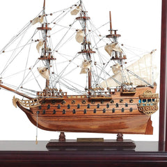 50" Wood Brown San Felipe Hand Painted Sculpture with Case - Homeroots