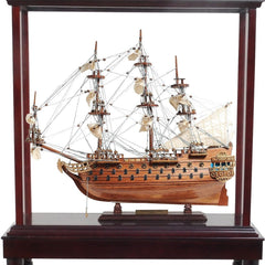 50" Wood Brown San Felipe Hand Painted Sculpture with Case - Homeroots