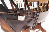 27" Wood Brown Dhow Hand Painted Decorative Boat - Homeroots - Flyclothing LLC
