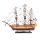 20" Wood Brown 1797 USS Constitution Hand Painted Decorative Boat - Homeroots