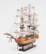 20" Wood Brown 1797 USS Constitution Hand Painted Decorative Boat - Homeroots - Flyclothing LLC