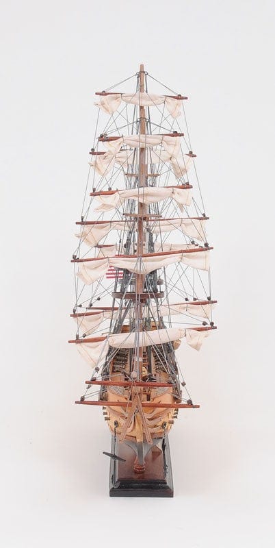 20" Wood Brown 1797 USS Constitution Hand Painted Decorative Boat - Homeroots - Flyclothing LLC