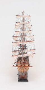20" Wood Brown 1797 USS Constitution Hand Painted Decorative Boat - Homeroots - Flyclothing LLC