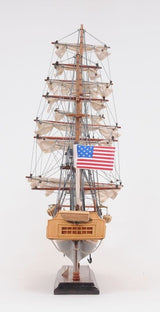 20" Wood Brown 1797 USS Constitution Hand Painted Decorative Boat - Homeroots - Flyclothing LLC
