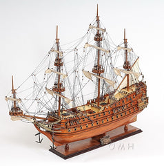 32" Wood Brown c1665 Zeven Provincien Hand Painted Decorative Boat