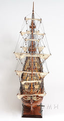 32" Wood Brown c1665 Zeven Provincien Hand Painted Decorative Boat