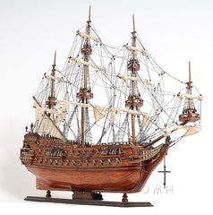 32" Wood Brown c1665 Zeven Provincien Hand Painted Decorative Boat
