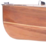 9" Wood Brown c1928 Chris Craft Triple Cockpit Hand Painted Decorative Boat - Homeroots - Flyclothing LLC