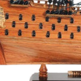 18" Wood Brown HMS Victory Hand Painted Decorative Boat - Homeroots - Flyclothing LLC