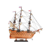 18" Wood Brown HMS Victory Hand Painted Decorative Boat - Homeroots - Flyclothing LLC