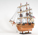 18" Wood Brown HMS Victory Hand Painted Decorative Boat - Homeroots - Flyclothing LLC