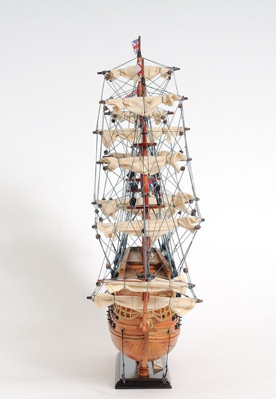 18" Wood Brown HMS Victory Hand Painted Decorative Boat - Homeroots - Flyclothing LLC