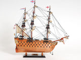 18" Wood Brown HMS Victory Hand Painted Decorative Boat - Homeroots - Flyclothing LLC