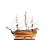 32" Wood Brown HMS Victory Copper Bottom Hand Painted Decorative Boat - Homeroots