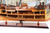 34" Wood Brown HMS Endeavour 1768 Open Hull Hand Painted Decorative Boat - Homeroots - Flyclothing LLC