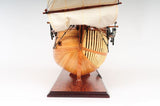 34" Wood Brown HMS Endeavour 1768 Open Hull Hand Painted Decorative Boat - Homeroots - Flyclothing LLC