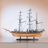 24" Wood Brown 1862 CSS Alabama Hand Painted Decorative Boat - Homeroots